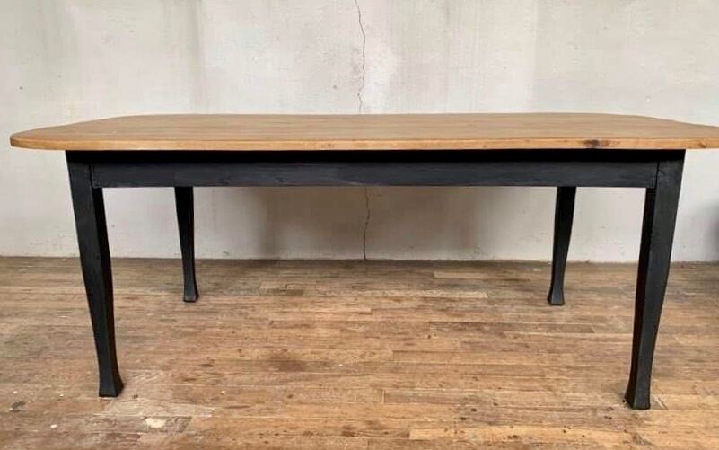 Solid wooden farm table length 204 cm