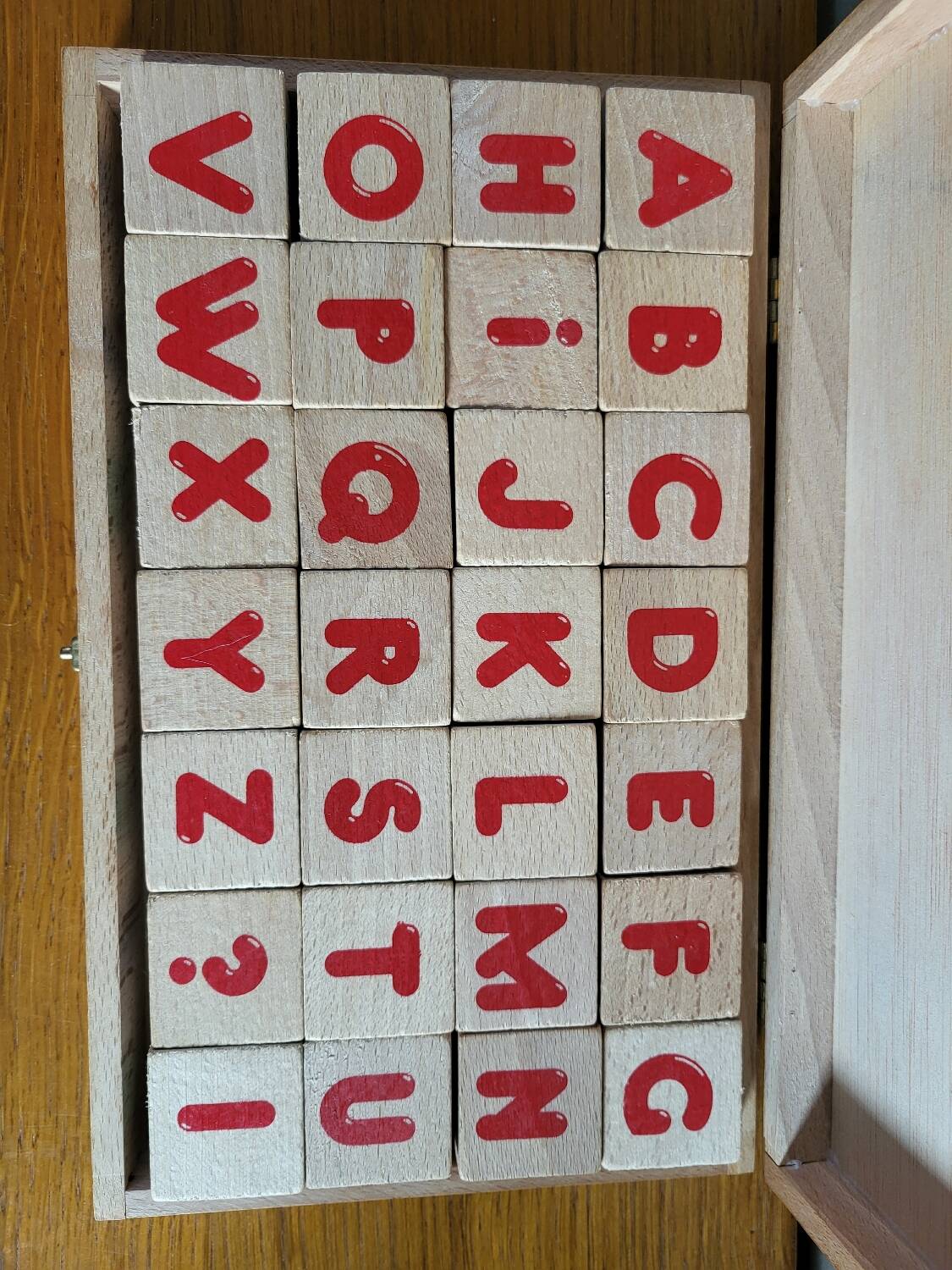 Wooden Alphabet cube game