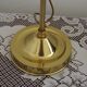 French antique brass goose neck table lamp with white opaque glass shade 5468.