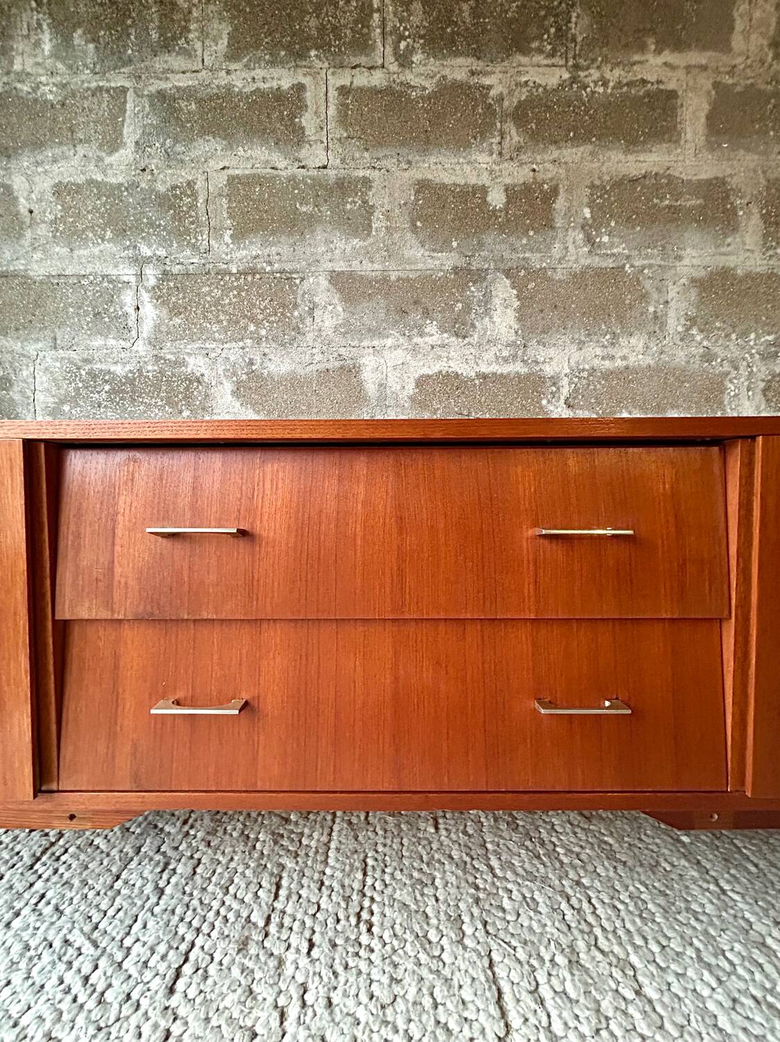 Vintage Scandinavian teak sideboard - unique piece - 1960s/70s