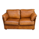 Vintage two-seater leather sofa