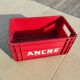 Vintage red plastic locker for 35 bottles of 25 cl anchor beer