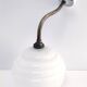 Art deco wall light clichy glass white brass porcelain