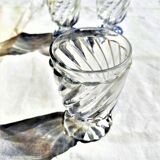 Old cast twisted pressed glass