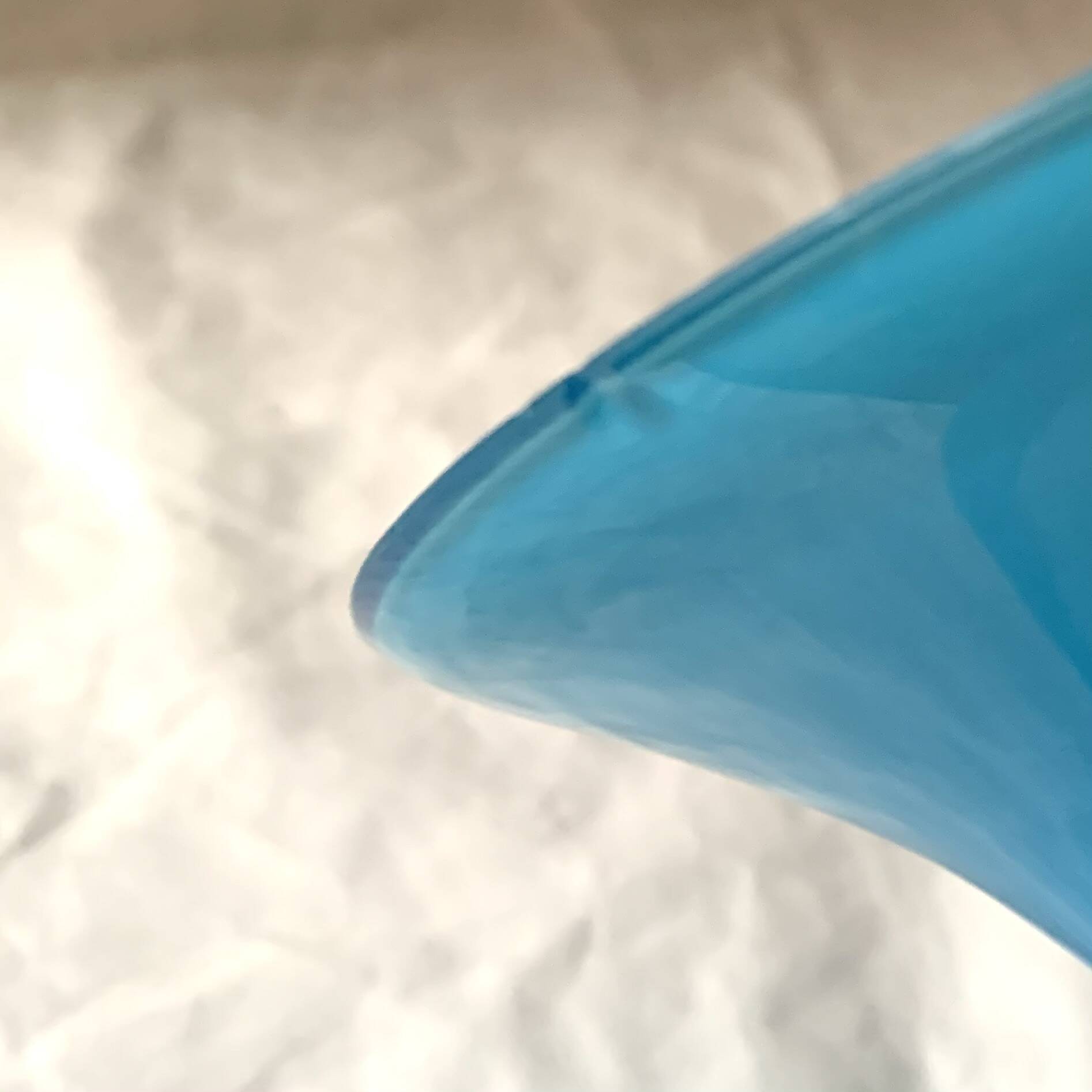 Small Space Age Design vase in blue molded glass