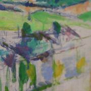 Original Swedish oil on canvas – “Landscape” by Sture Ekengren – vintage & framed – 63 × 74 cm