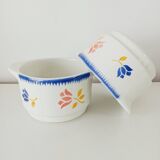 Lot de 2 petits bols à oreilles fleuris