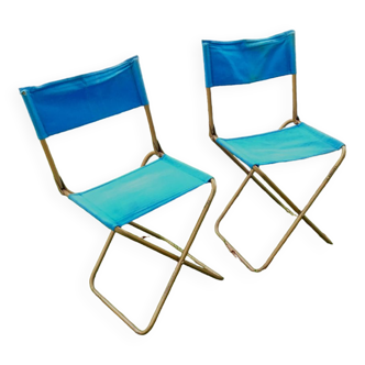 Paire de chaises vintage ultra pliables lafuma