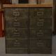 Meuble à clapets Ronéo 2 colonnes 8 clapets travail français vers 1950