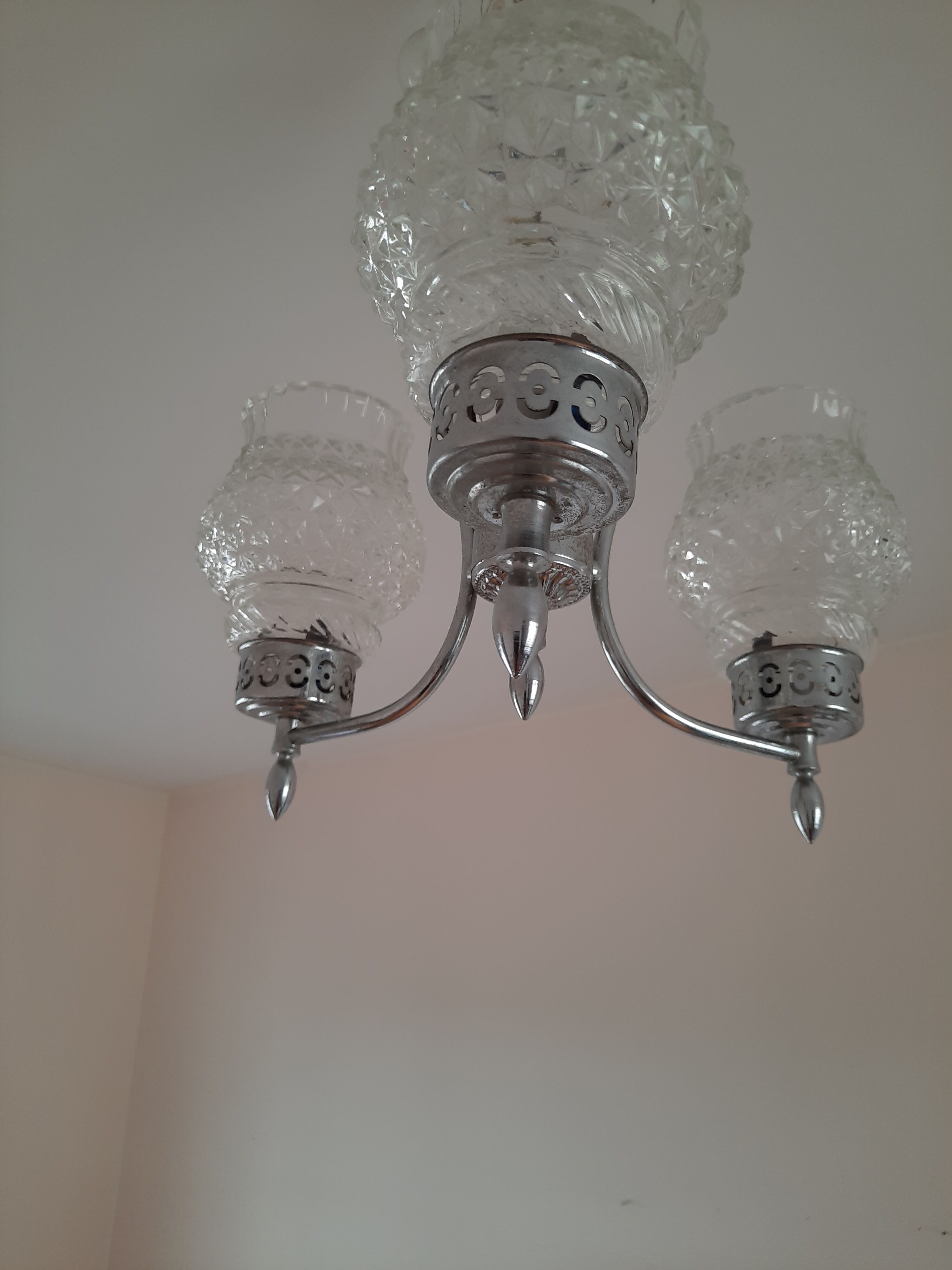 Vintage chandelier with 3 burners 50 years