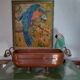 Copper planter porcelain handles