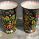 Paire de Vase en Céramique Peint Main H 31 cm signés Hubert Béquet