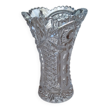 Bohemian crystal vase