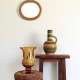 Art Nouveau Opaline Glass Vase by Cristallerie de Clichy, France