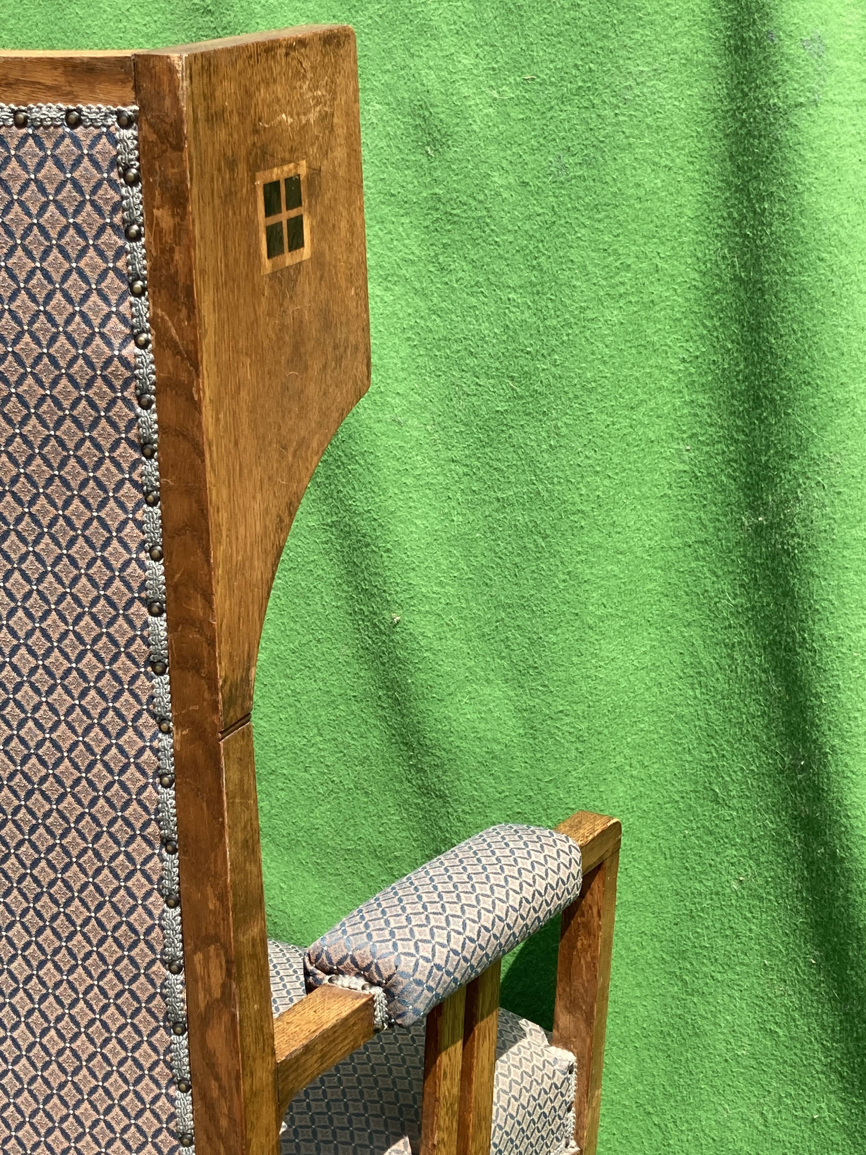 Art nouveau or arts and crafts  wingback chair