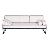 Bauhaus Sofa in Chrome, Steel, Leather by R. Slezák for Slezak Factories, Czech, 1930s