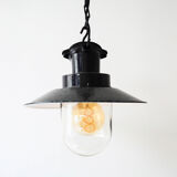 Old luminaire in enamel and bakelite