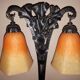 Art Deco Wrought Iron Lamp by Charles Schneider