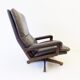 Strässel King chair brown leather armchair by Andre Vandenbeuck for WK