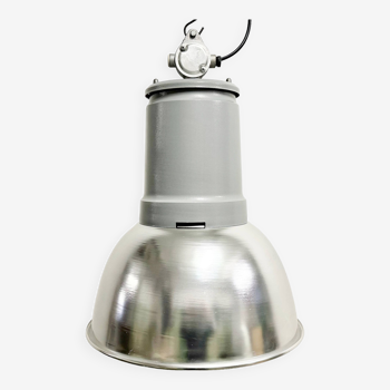 Lampe à suspension industrielle en aluminium de fael luce, italie, 1970s