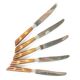 Set of knives, mid-century modern, brown bakelite, Sweden, 1950s