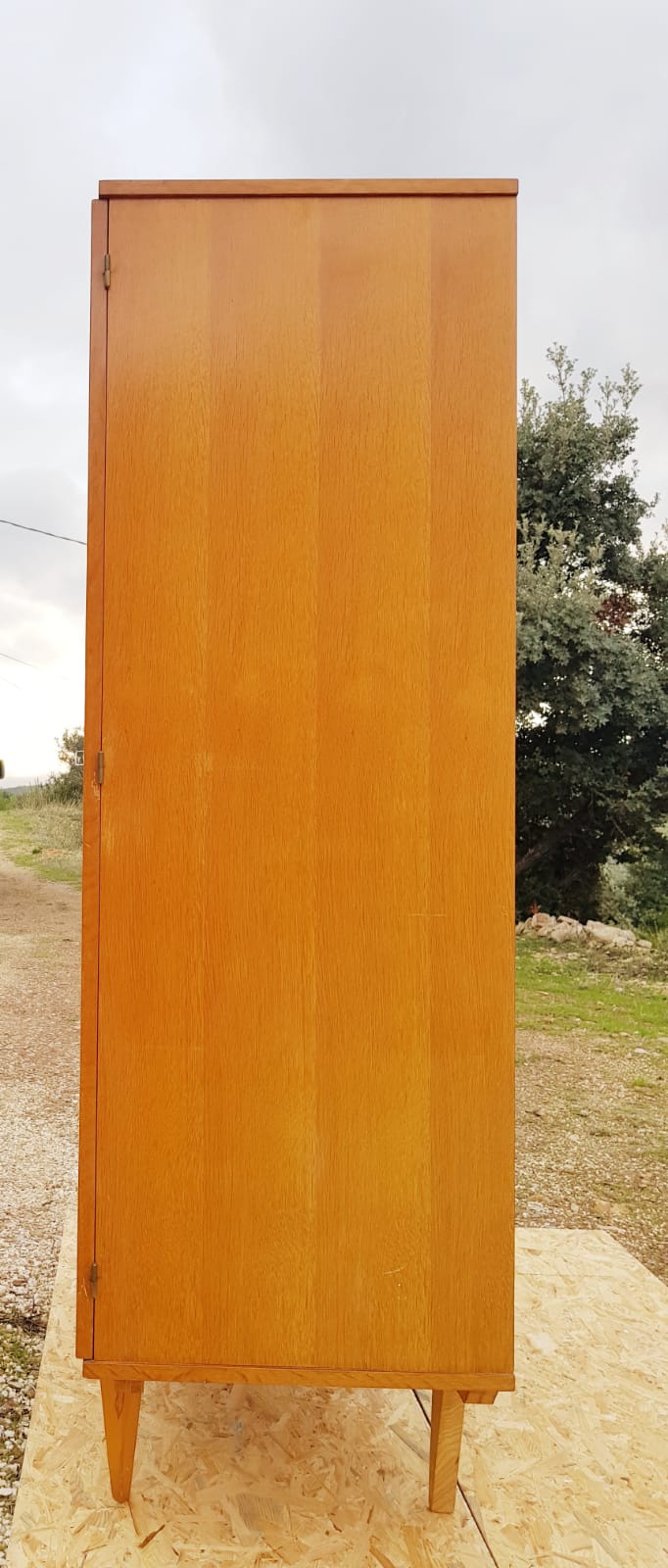 Walk-in wardrobe vintage 70s, compass, clear beech feet