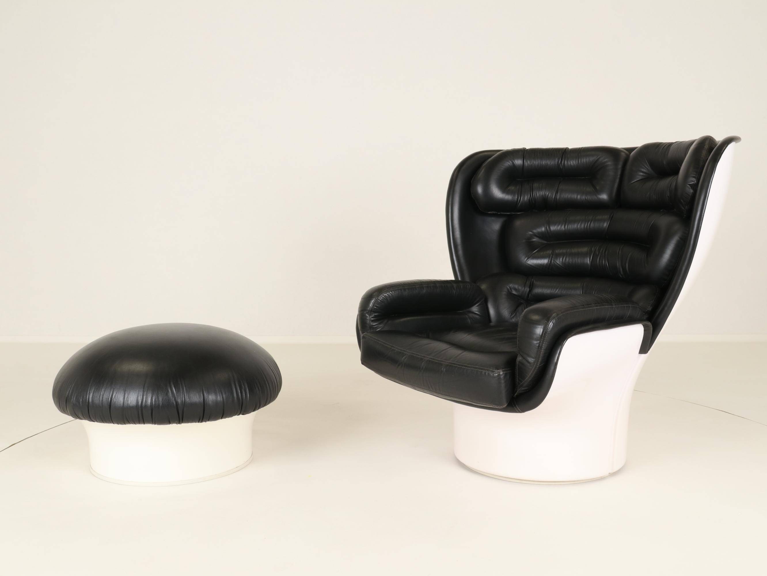 Elda Chair and Ottoman by Joe Colombo for Comfort, Italy, 1970s