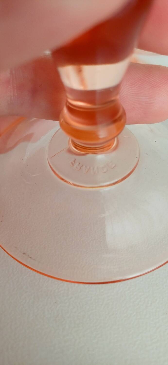 Verre rose torsade Luminarc rosaline