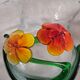 Vintage corolla vase in blown glass with applied flowers – Mura style
