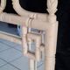 Vintage white faux bamboo mirror