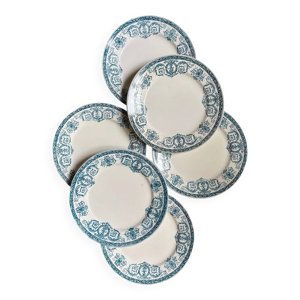 6 assiettes plates Léon