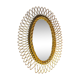 Miroir ovale en rotin 44 x 64 cm