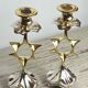 Pair of silver-plated candlesticks