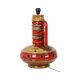 Large Red and Yellow Ceramic Lamp Base, Kil, Scandinavia, 51 cm