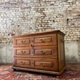 Commode en chêne d’époque louis xiv xviii eme siècle
