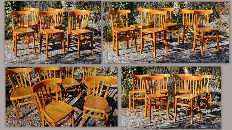 6 bistro chairs 40s