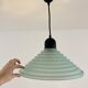 Vintage Aqua Green Honeycomb Glass Ceiling Lamp, 1980s Postmodern lamp