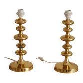 Pair of Swedish Coil Table Lamps