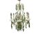 1950s Opaline Glass Beaded Chandelier Pastel Blue & Green Crystal Dr