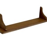 Vintage oak wall shelf book shelf 1970s wood minimalist design