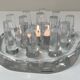 • Vintage solid glass sculptural candlestick