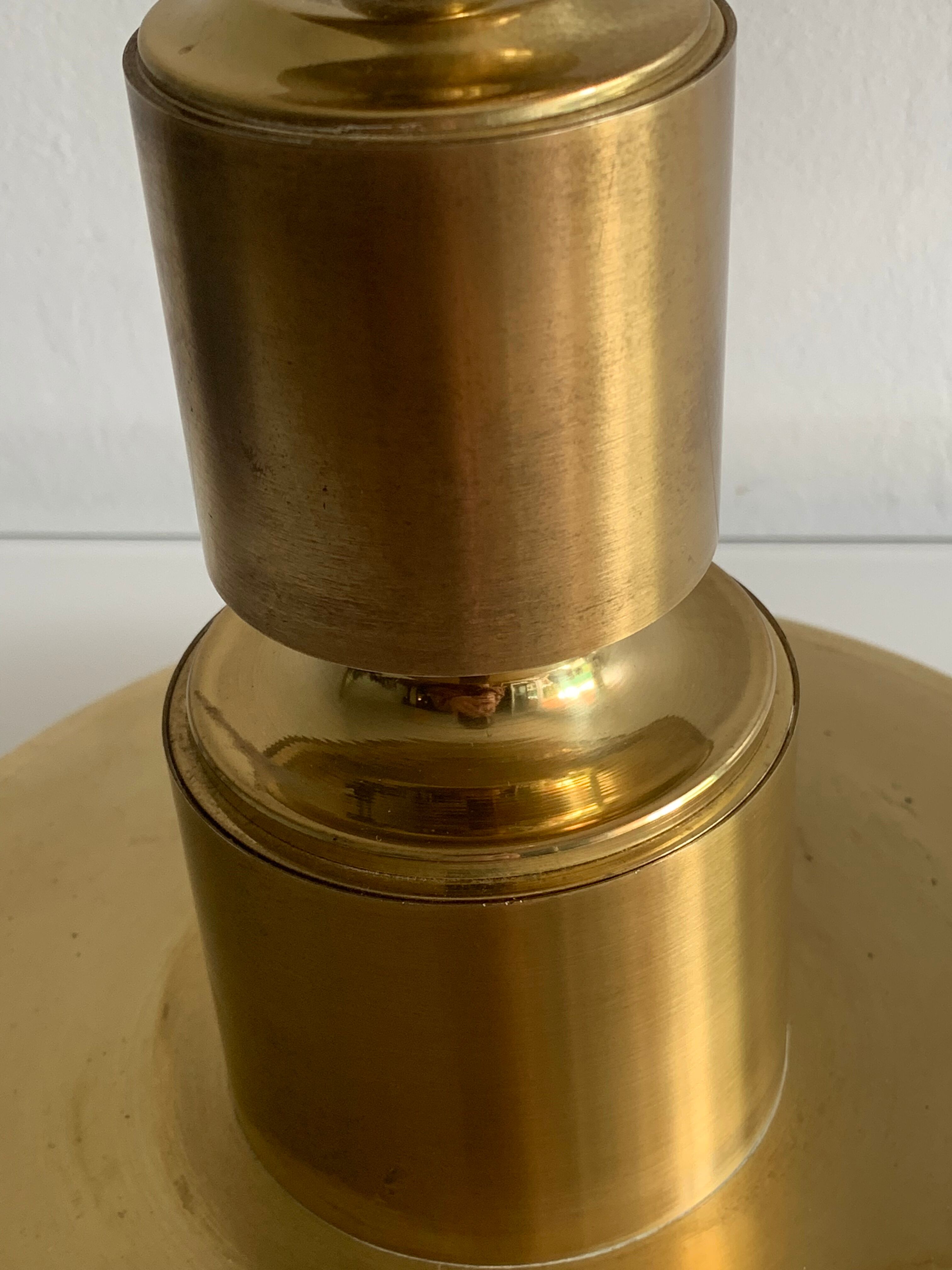 Pair of Scandinavian brass lamps 1970