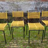 Set of 4 chairs scoubidou