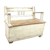 Swedish antique painted pine bench