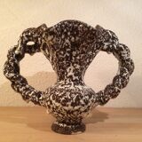 Marius Giuge vase in Vallauris, fat lava ceramic