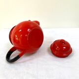 Red enamelled teapot from the 70s