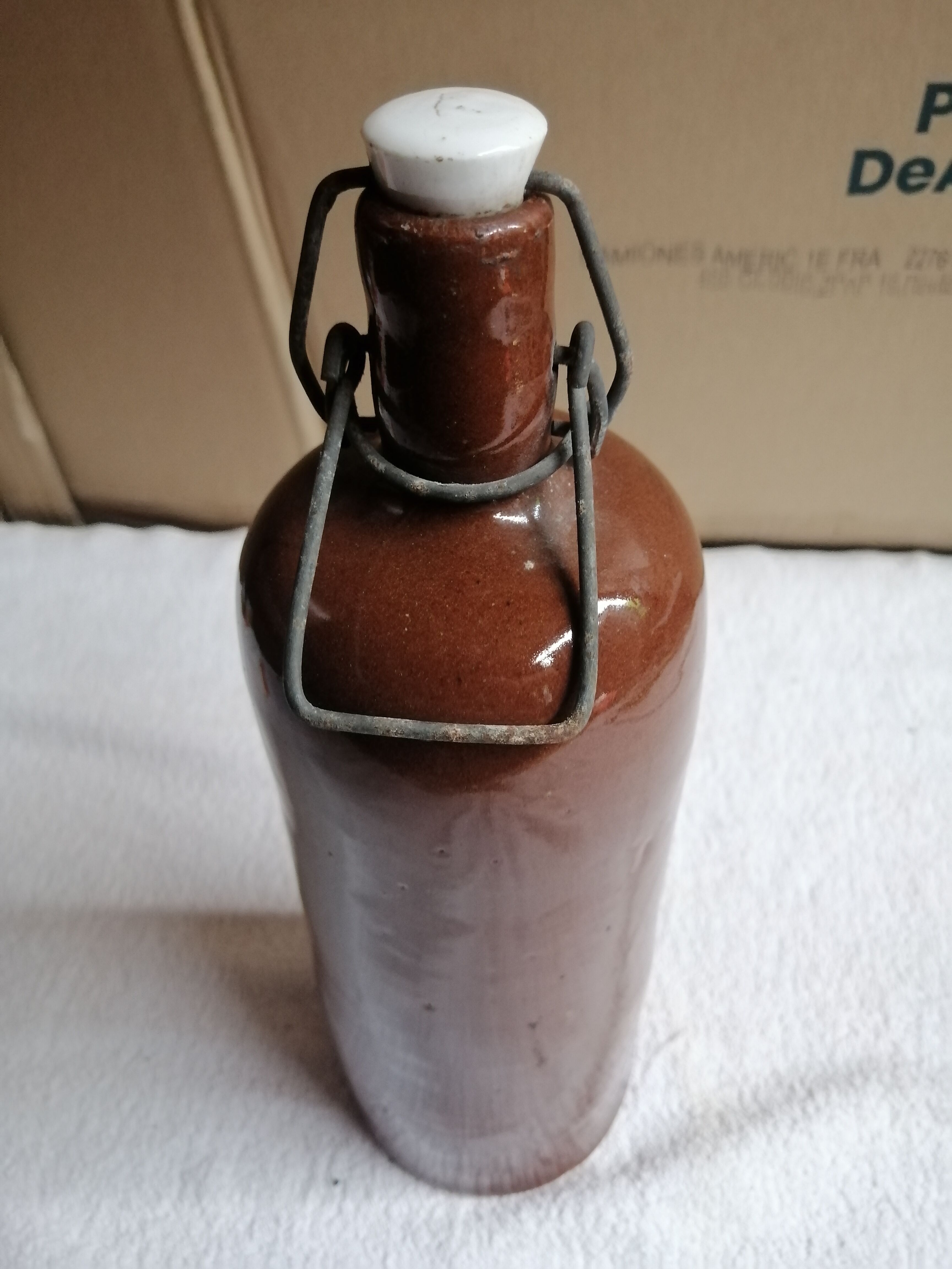 Vintage brown gres bottle