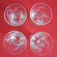 Lot 4 glasses aperitif crystal chiseled conical shape