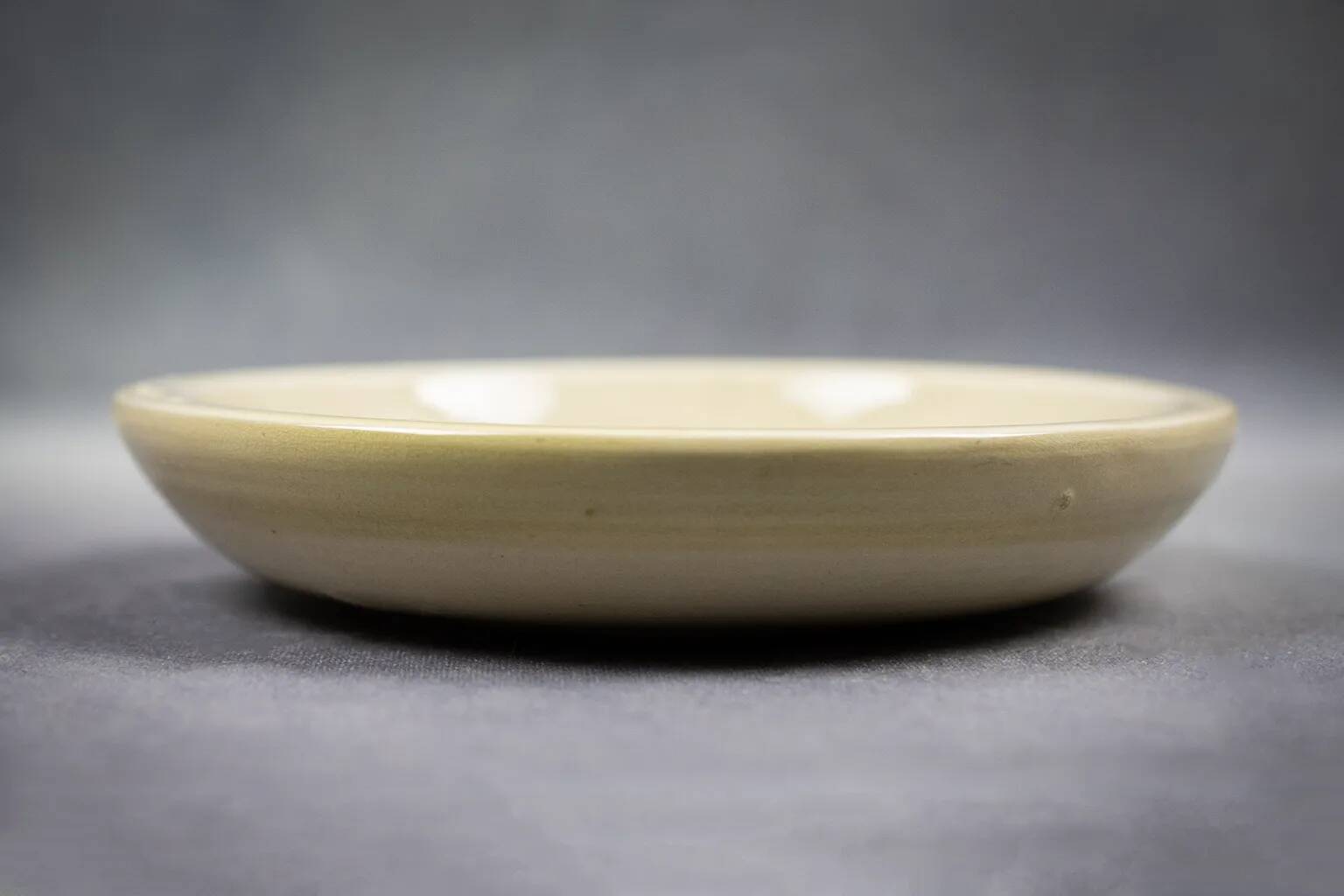 Accolay – glazed earthenware plate with abstract Cépamine decoration – 1970s