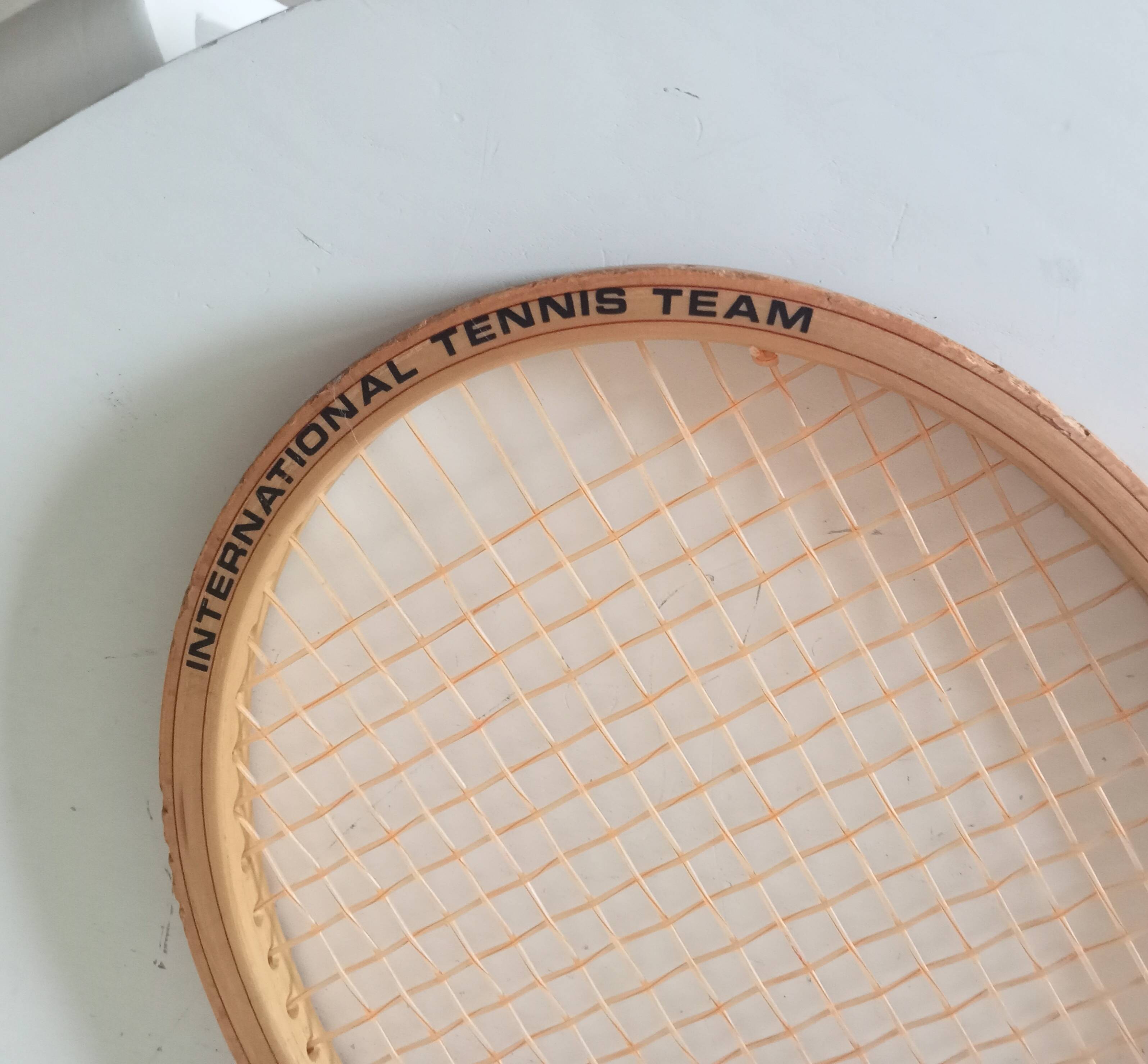 Vintage wooden tennis racket Bjorn Borg